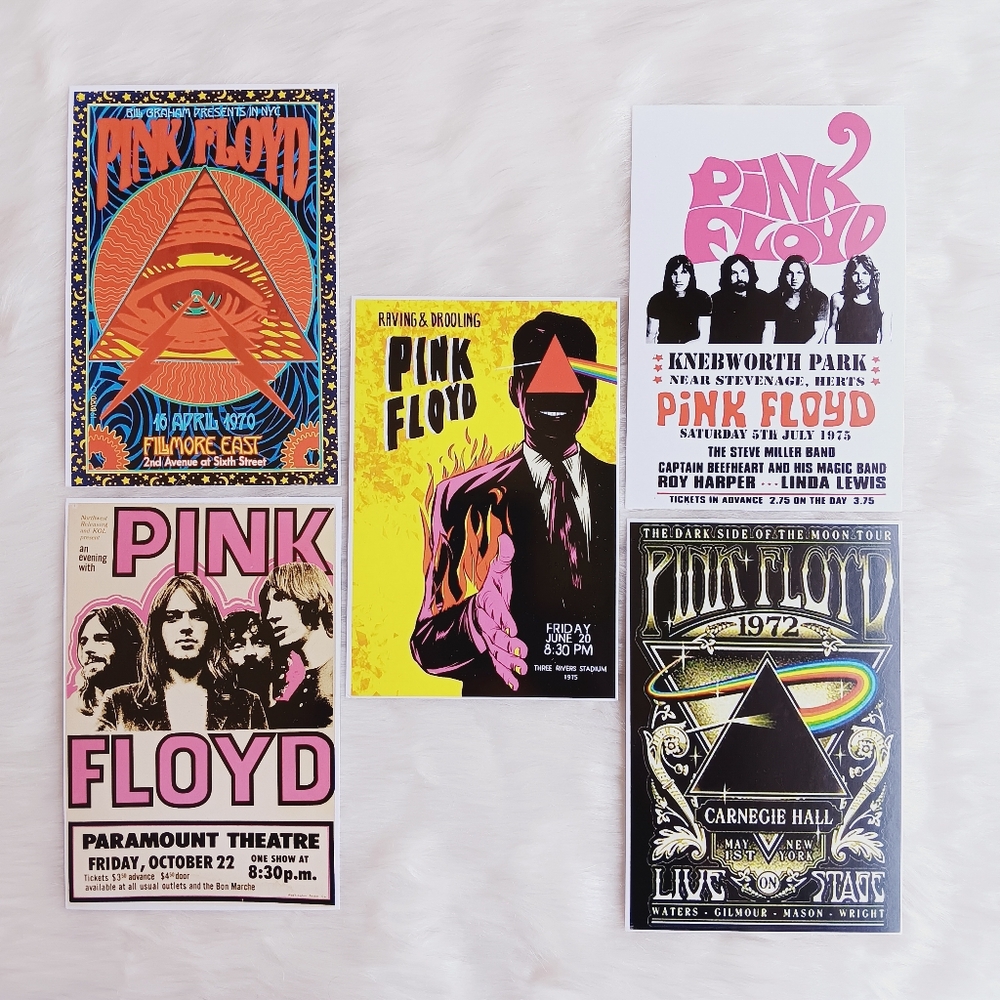 Pink Floyd Mini Poster Cards 5 ct